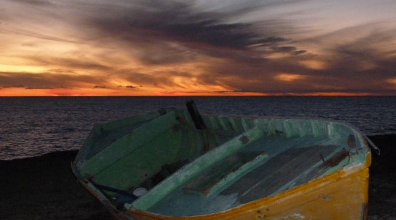 Sunset View With Boat